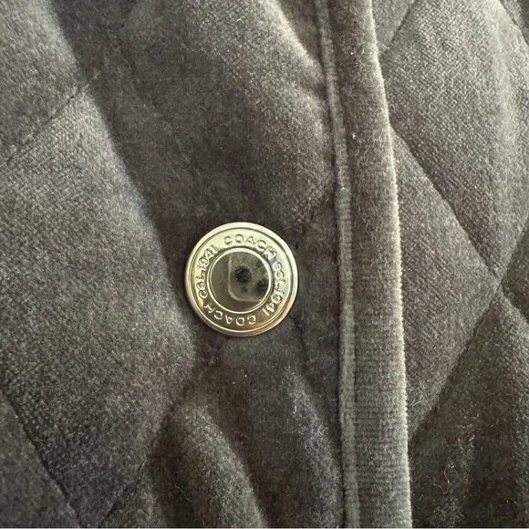 Coach Quilted Jacket Dark Brown Women’s Size Small Classic Chic Winter Warm Cozy - Picture 2 of 9